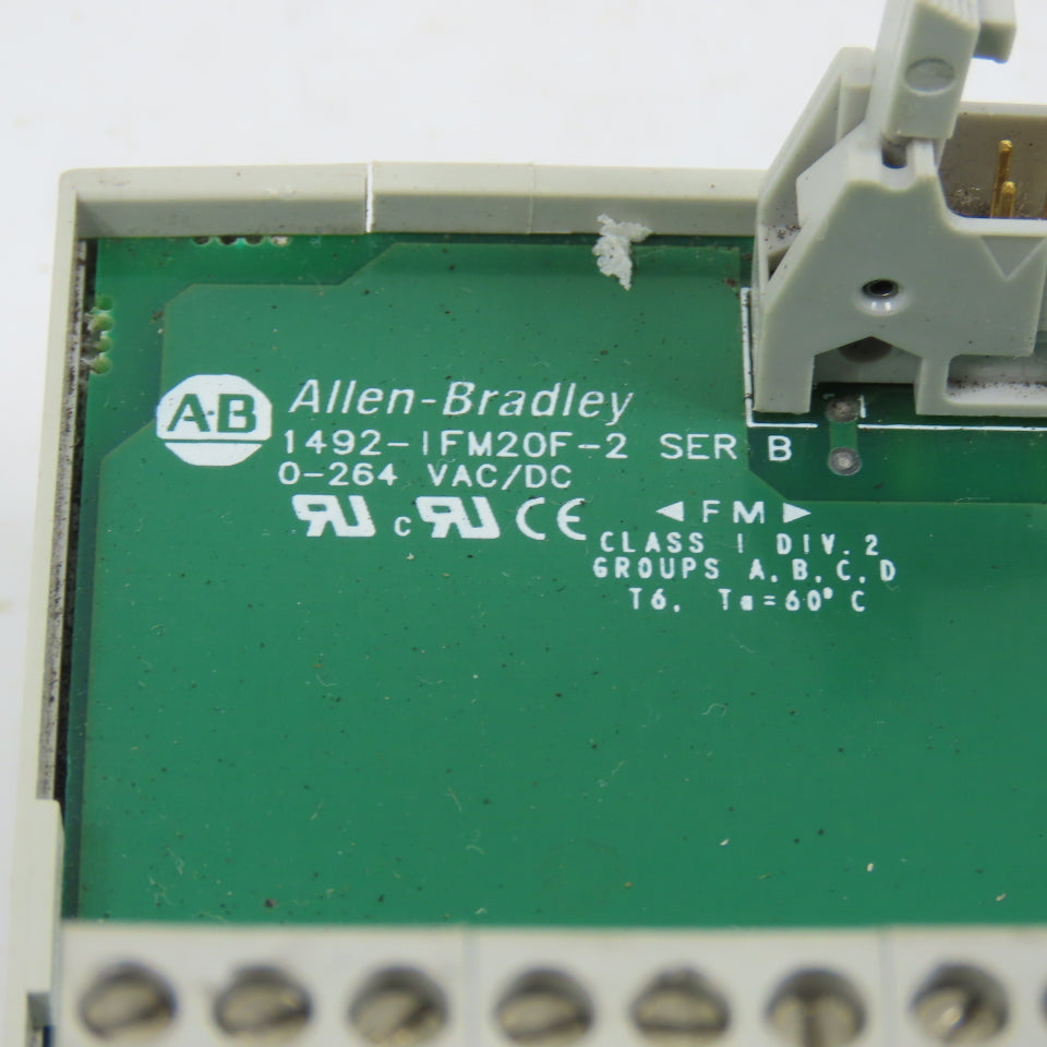 Allen Bradley 1492-IFM20F-2 Ser B 20 Point Feed Through Digital IFM Lot Of 2