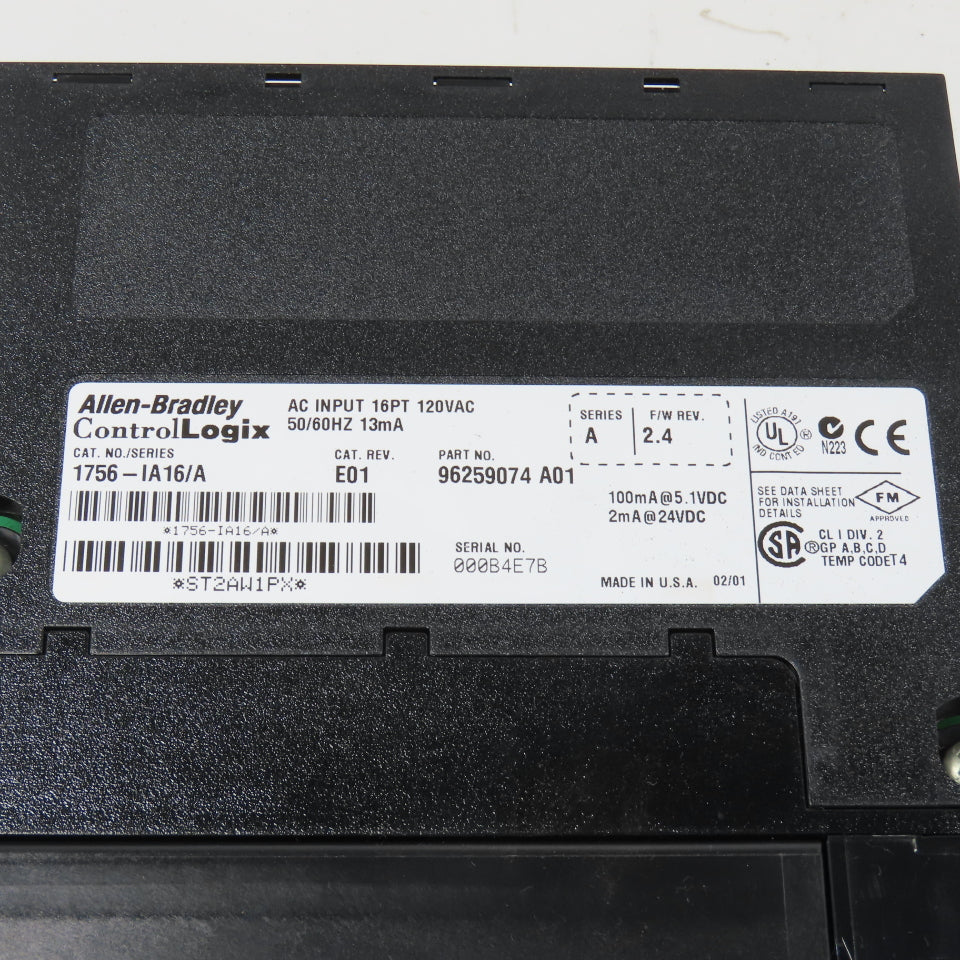 Allen Bradley 1756-IA16 Ser A ControlLogix 16 Point AC Input Module F/W Rev 2.4