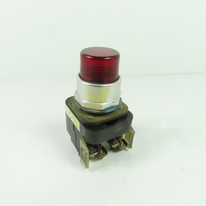 Allen Bradley 800T-PB16 Ser T Red Illuminated Momentary Contact Push Button 120V