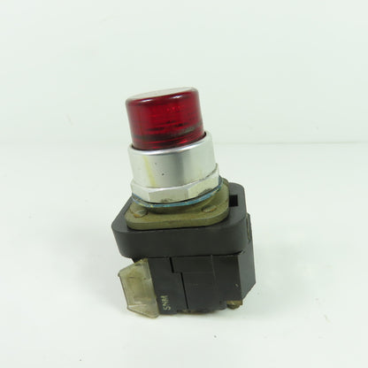 Allen Bradley 800T-PB16 Ser T Red Illuminated Momentary Contact Push Button 120V