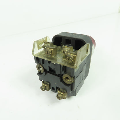 Allen Bradley 800T-PB16 Ser T Red Illuminated Momentary Contact Push Button 120V