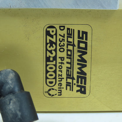 Sommer PZ32-100D Double Rod Pneumatic Cylinder 32mm Bore 100mm Stroke W/SPB-8