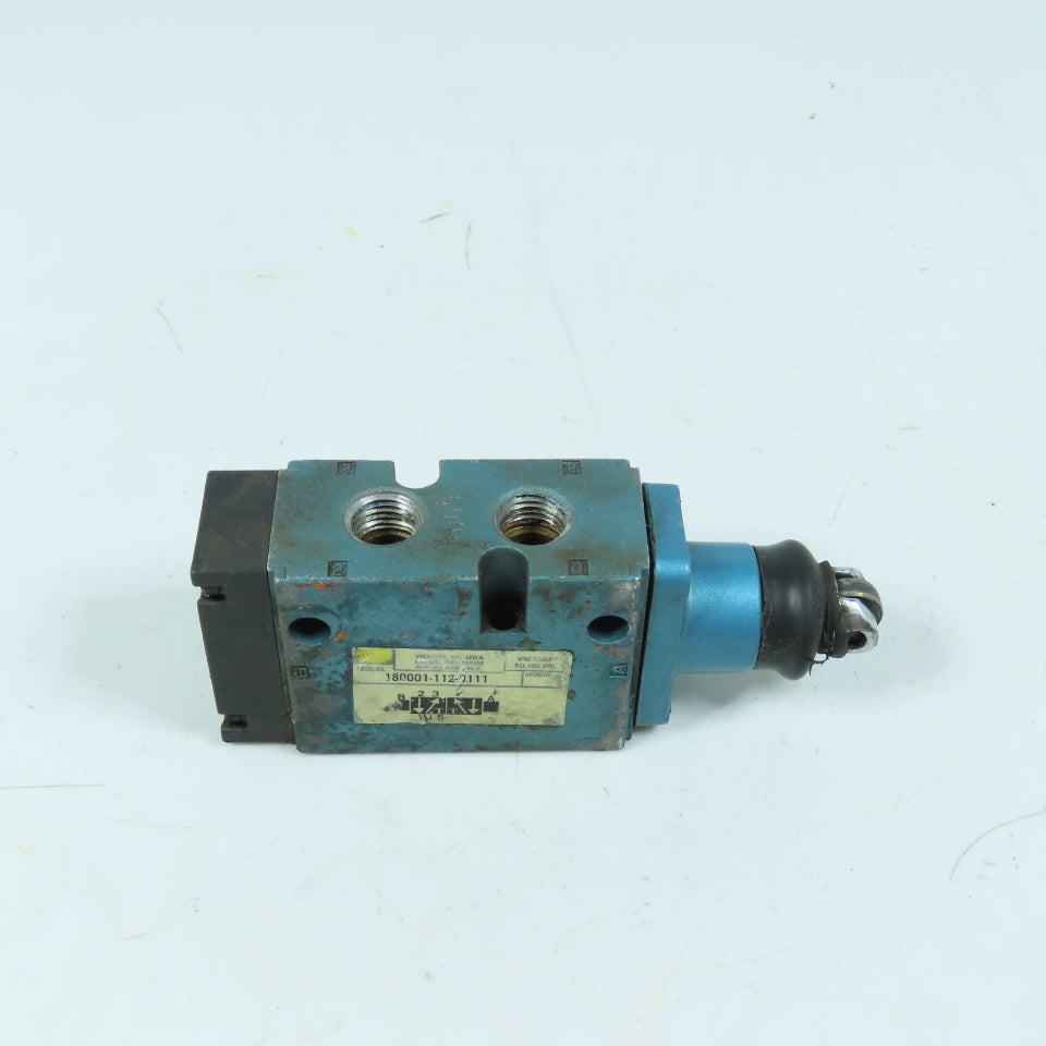 MAC Valves 180001-112-0111 3-Way Air Valve Roller Cam 1/4" NPT Vac-150PSI