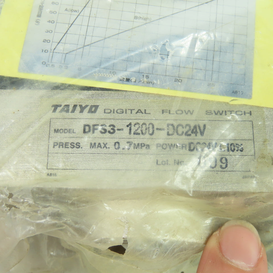 Taiyo DFS3-1200-DC24V Digital Flow Switch 0.7 Mpa 24VDC +10%