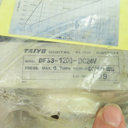 Taiyo DFS3-1200-DC24V Digital Flow Switch 0.7 Mpa 24VDC +10%