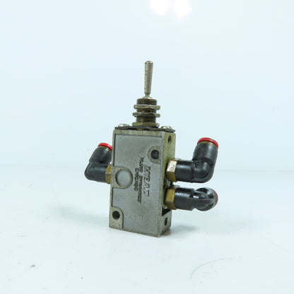 Mead LTV-35 LTV Series Pneumatic Toggle Valve 5-Way 2-Pos 1/8" NPT