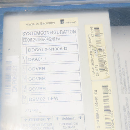Indramat DDC01.2-N100A-DA02-01-FW Digital AC Controller