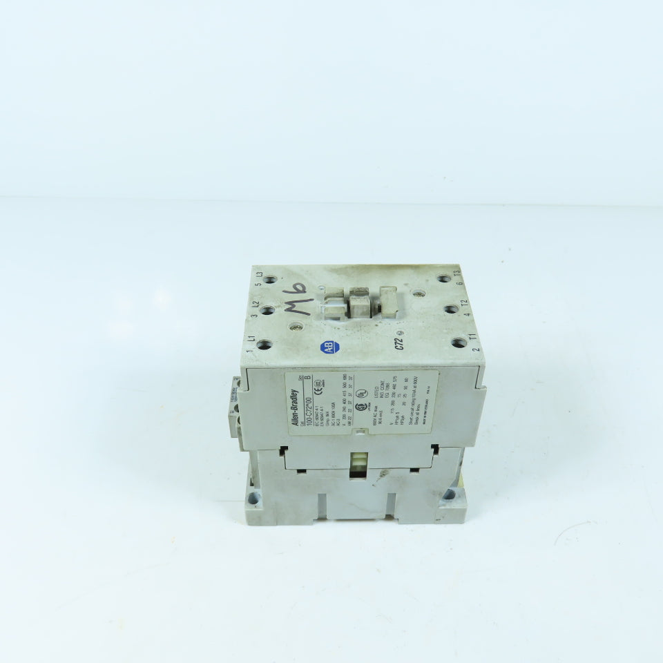 Allen-Bradley 100-C72*00 IEC Contactor 3-Pole 72A 600V Max 50HP @ 460V 120V Coil