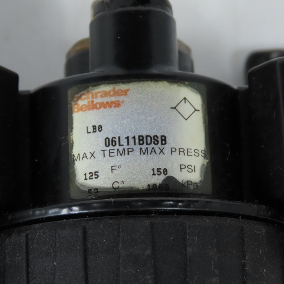 Schrader Bellows 06F11ACSB 06R113ACSB FRL Assembly 1/4" NPT 150PSI 06L11BDSB
