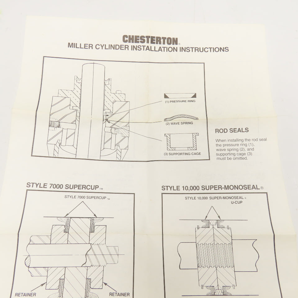 Chesterton 21207 3" Miller Rod Seal Kit