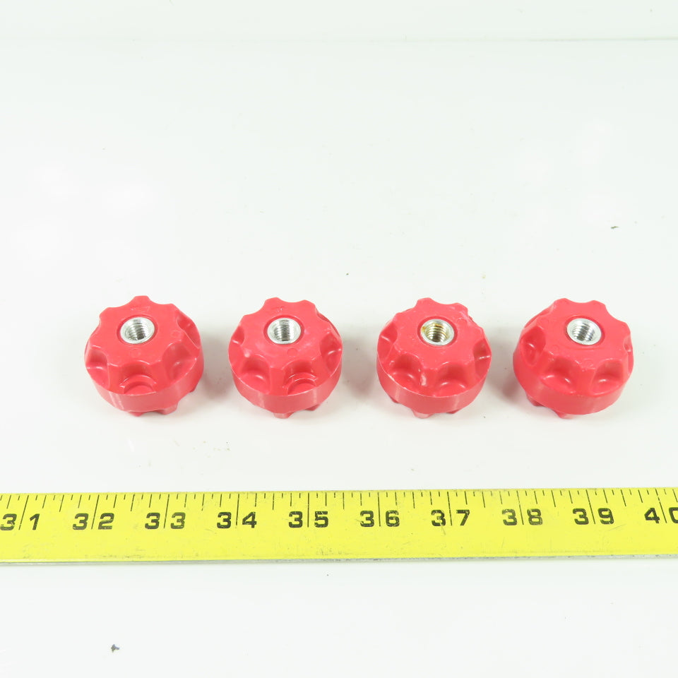 Electric Insulator Stand Off 1-3/8" Tall 1.73" OD 3/8"-16 Thread Lot Of 4