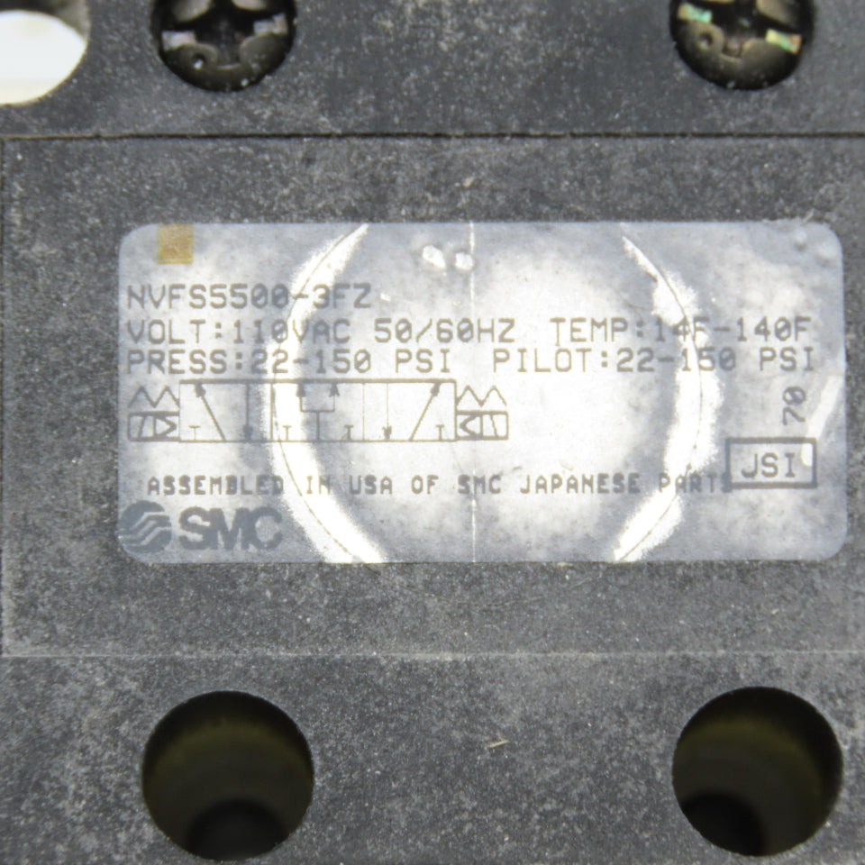 SMC NVFS5500-3FZ 5/3 Position Pneumatic Directional Valve 94-138V Coil