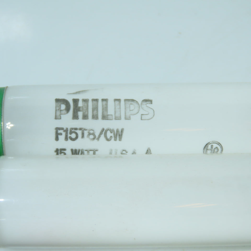 Philips F15T8/CW Fluorescent Light Bulbs 15W T8 Cool White 18" Lot Of 5
