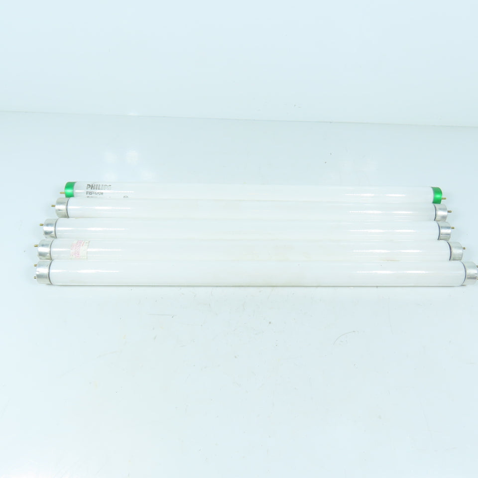 Philips F15T8/CW Fluorescent Light Bulbs 15W T8 Cool White 18" Lot Of 5