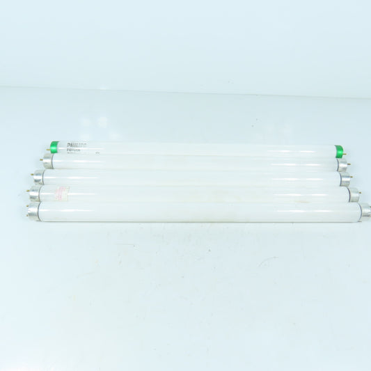 Philips F15T8/CW Fluorescent Light Bulbs 15W T8 Cool White 18" Lot Of 5
