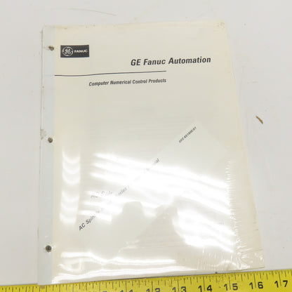 GE Fanuc GFZ-65160E/01 CNC Servo AC Spindle Motor a Series Parameter Manual