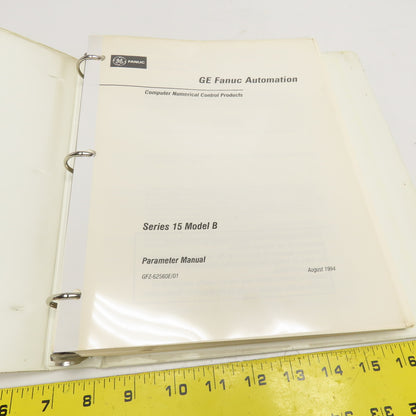 GE Fanuc GFZ-62560E/01 Series 15 Model B CNC Parameter Manual Binder