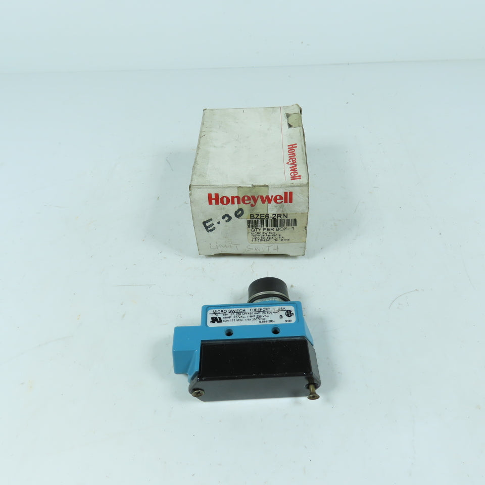 Honeywell Micro Switch BZE6-2RN Limit Switch Top Plunger Boot Seal 15A SPDT