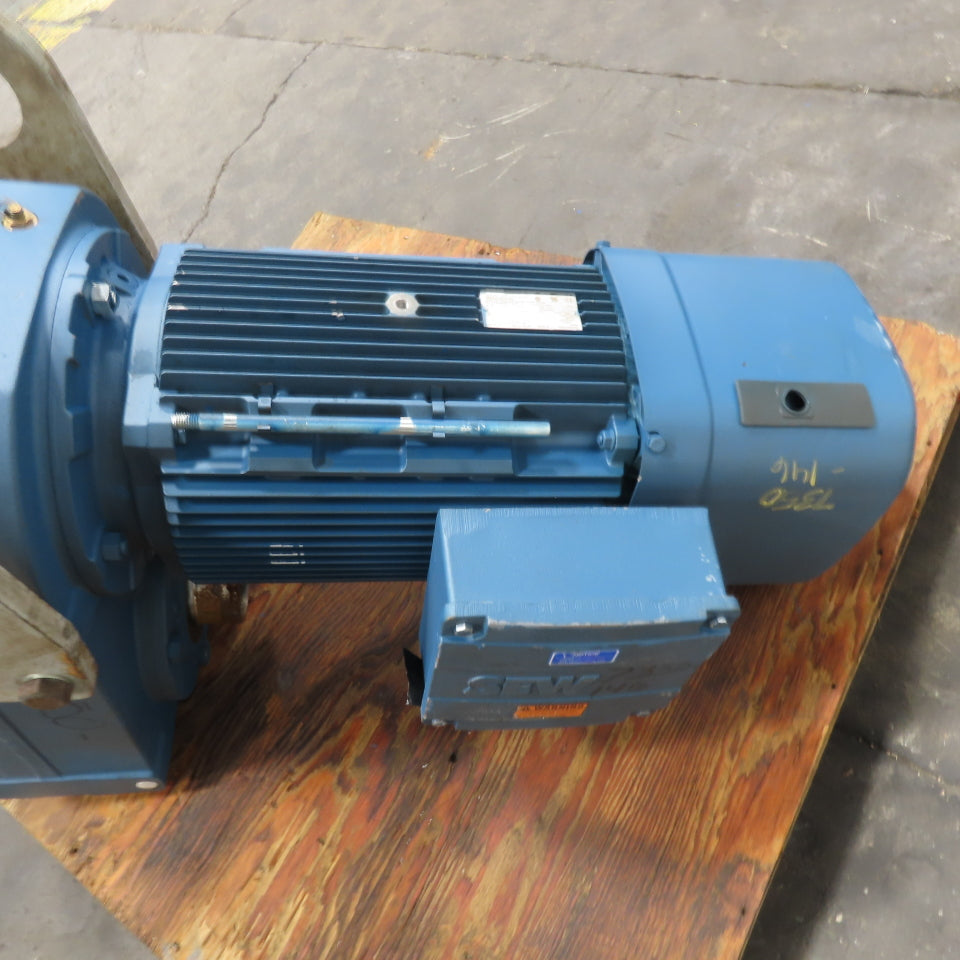 Sew Eurodrive FHF107 DRS180L8/4BE30HR/TF/2W 58.12:1 Ratio Gear Motor KW 7.5/15