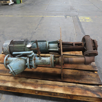 Gusher Style Vertical End Suction Pump 460V 3Ph Tested