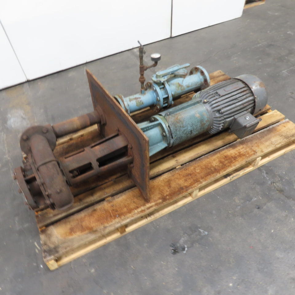 Gusher Style Vertical End Suction Pump 460V 3Ph Tested