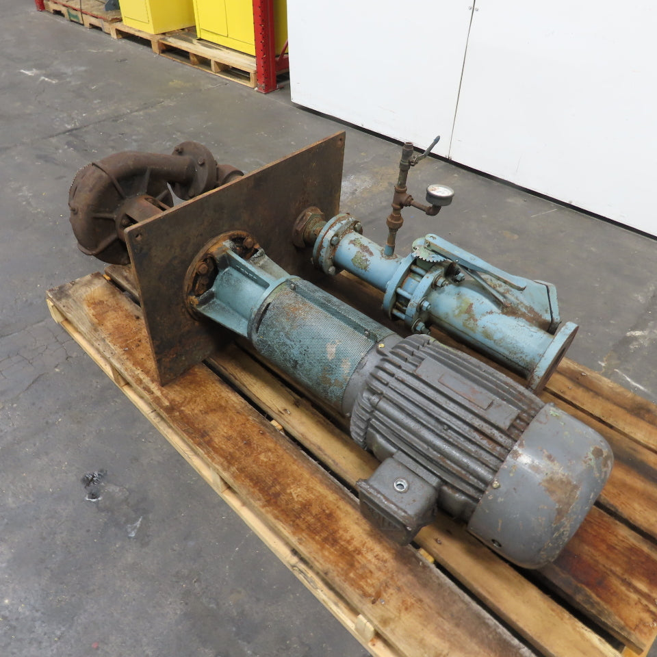 Gusher Style Vertical End Suction Pump 460V 3Ph Tested