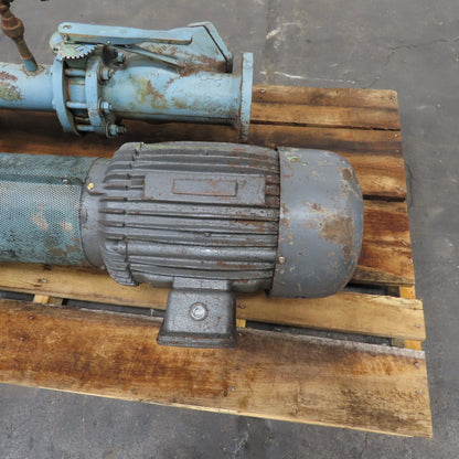 Gusher Style Vertical End Suction Pump 460V 3Ph Tested