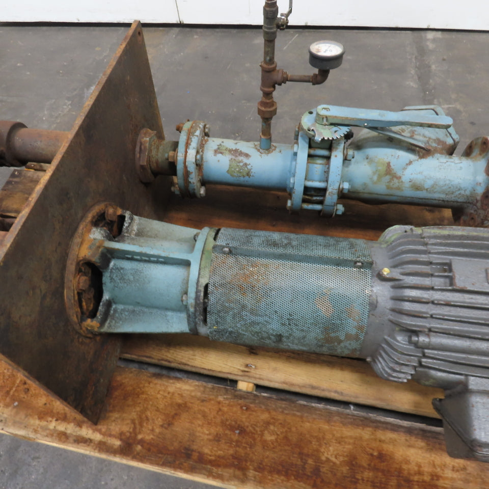 Gusher Style Vertical End Suction Pump 460V 3Ph Tested