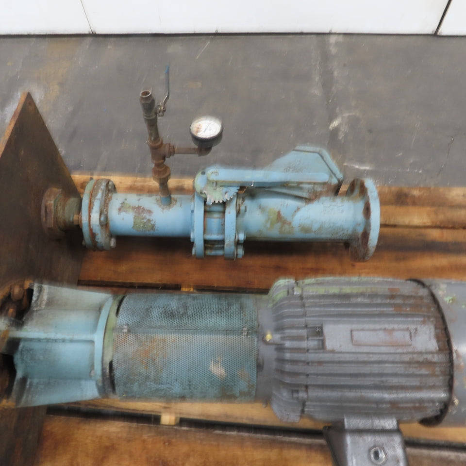 Gusher Style Vertical End Suction Pump 460V 3Ph Tested