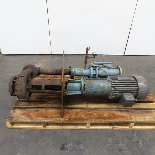 Gusher Style Vertical End Suction Pump 460V 3Ph Tested