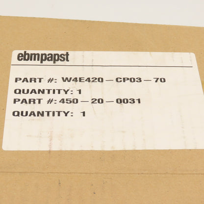 ebm-papst W4E420-CP03-70 Axial Fan 420mm 115VAC 295W 1620RPM Round Wall Ring