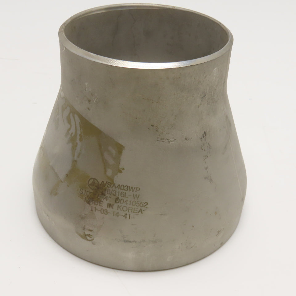 4" x 6" Stainless Steel Butt Weld Bell Reducer