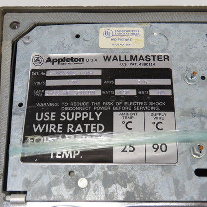 Appleton G-WM430L-12RH Enclosed and Gasketed HID Parking Light Fixture 120V 150W