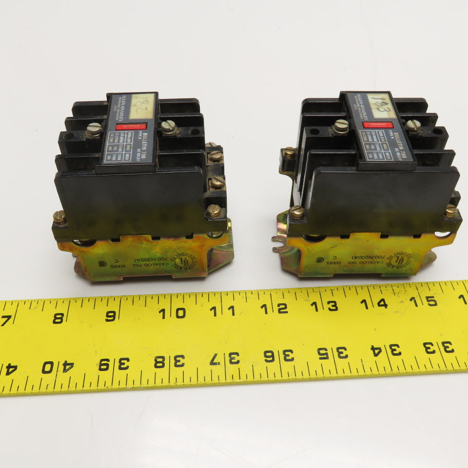 Allen Bradley 700-N200A1 AC Relay 300V Max 110/120V 50/60Hz Coil Lot Of 2