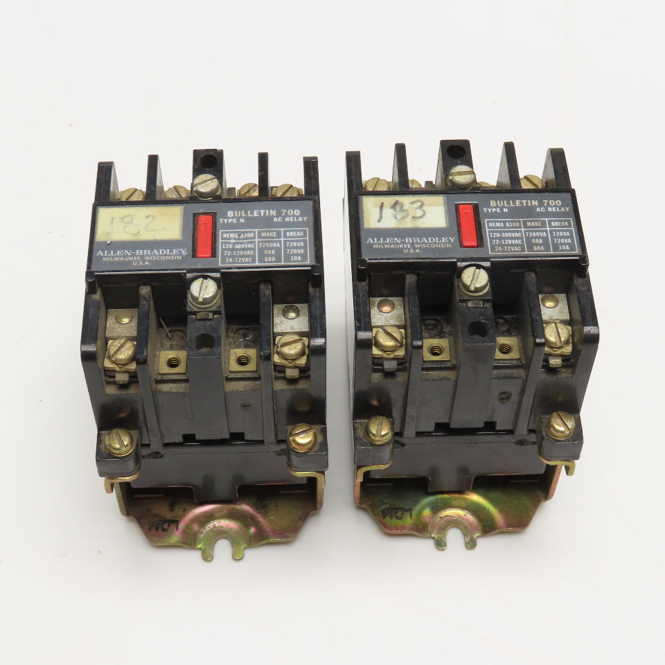 Allen Bradley 700-N200A1 AC Relay 300V Max 110/120V 50/60Hz Coil Lot Of 2
