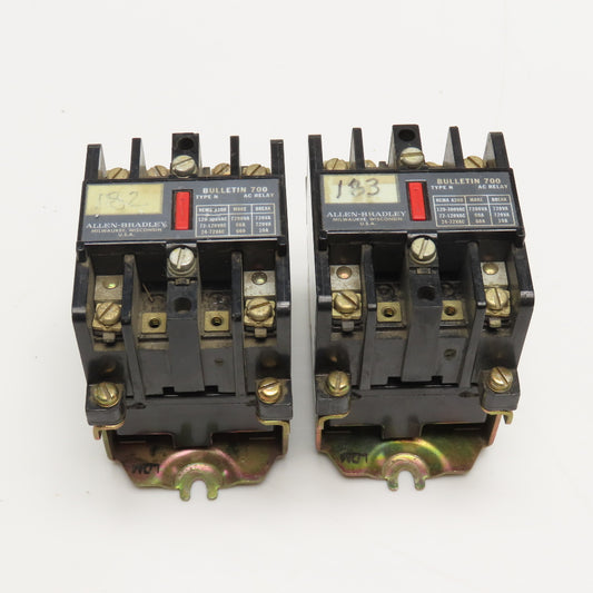 Allen Bradley 700-N200A1 AC Relay 300V Max 110/120V 50/60Hz Coil Lot Of 2