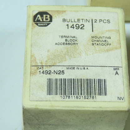 Allen-Bradley 1492-N25 Terminal Block Mounting Channel Standoff Ser A Lot of 3