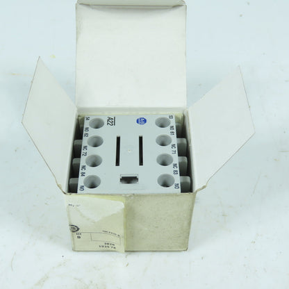 Allen-Bradley 100-FA22 Auxiliary Contact Block 2NO/2NC Front Mount New