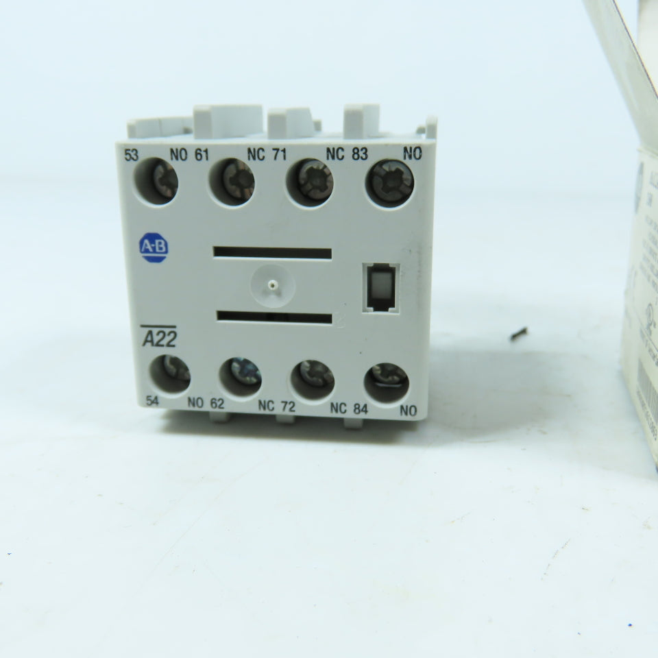 Allen-Bradley 100-FA22 Auxiliary Contact Block 2NO/2NC Front Mount New