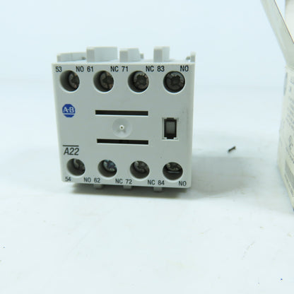 Allen-Bradley 100-FA22 Auxiliary Contact Block 2NO/2NC Front Mount New