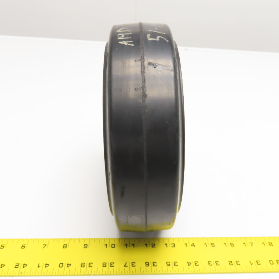 10" x 3" Rubber Over Cast Iron Spoked Caster Wheel 1" Roller Bearing Bore