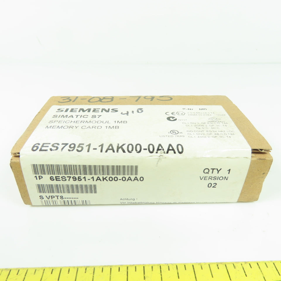 Siemens 6ES7951-1AK00-0AA0 Simatic S7 1MB Memory Card NEW