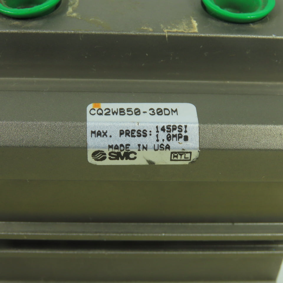 SMC CQ2WB50-30DM Double End Pneumatic Cylinder 50mm Bore 30mm Stroke 145PSI