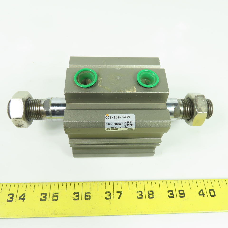 SMC CQ2WB50-30DM Double End Pneumatic Cylinder 50mm Bore 30mm Stroke 145PSI