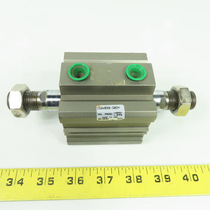 SMC CQ2WB50-30DM Double End Pneumatic Cylinder 50mm Bore 30mm Stroke 145PSI