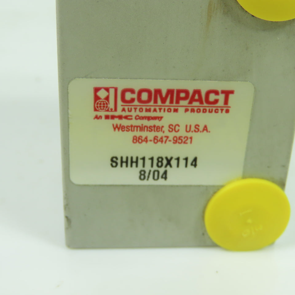 Compact Automation SHH118X114 8/04 Pneumatic Cylinder 1-1/4" Stroke 1-1/8" Bore