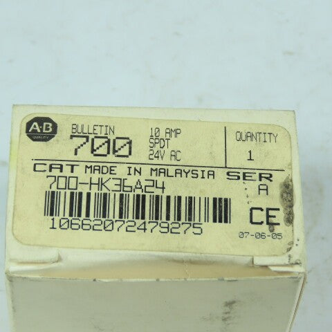 Allen-Bradley 700-HK36A24 Slim Line Plug In Relay 24V AC 50/60HZ Ser A