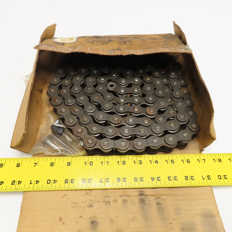 Rex 80L No. 80 Single Strand Riveted Roller Chain 10' – Bullseye ...