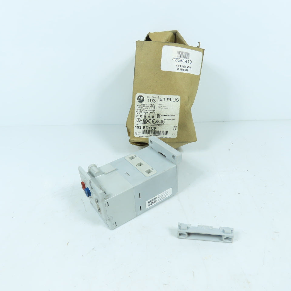 Allen-Bradley 193-ED1CP E1 Plus Overload Relay 1.0-5.0A Class 10 (Broken Foot)