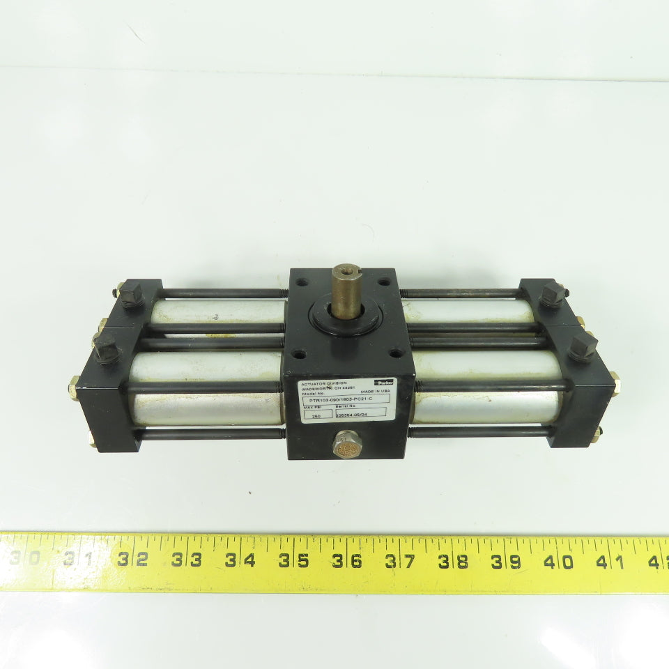 Parker PTR103-090/1803-PC21-C Pneumatic Rotary Actuator 250PSI 1/2" Shaft